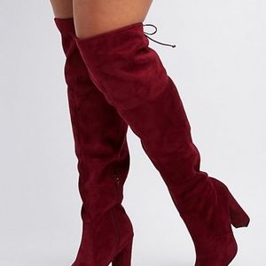 Wide Width Tie-Back Over-The-Knee Boots